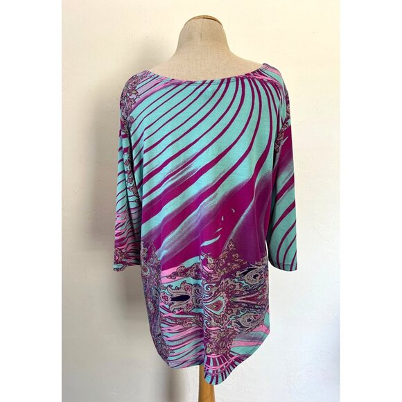 Clara Sunwoo Large 3/4 Sleeve Scoop Neck Tunic - Picture 3 of 8